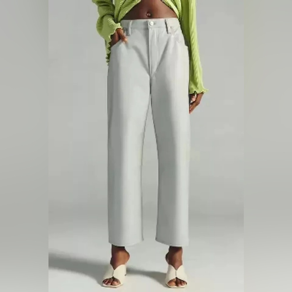 Citizens of Humanity Recycled Leather Gaucho Pants in Willow Grey size 29 NWT